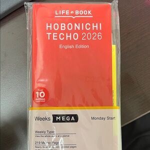 Hobonichi Techo 2026 Red Planner Weeks